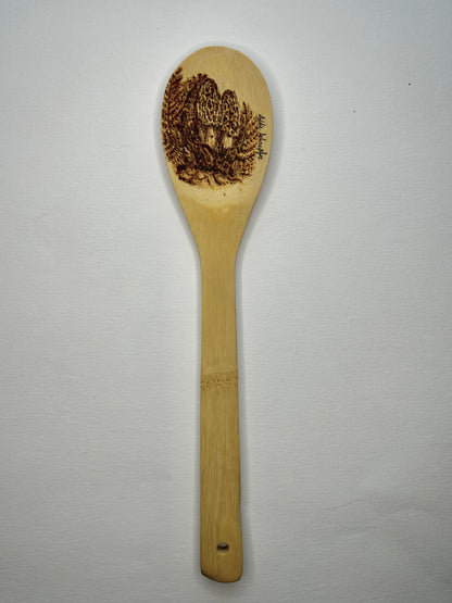 wood burned spoons